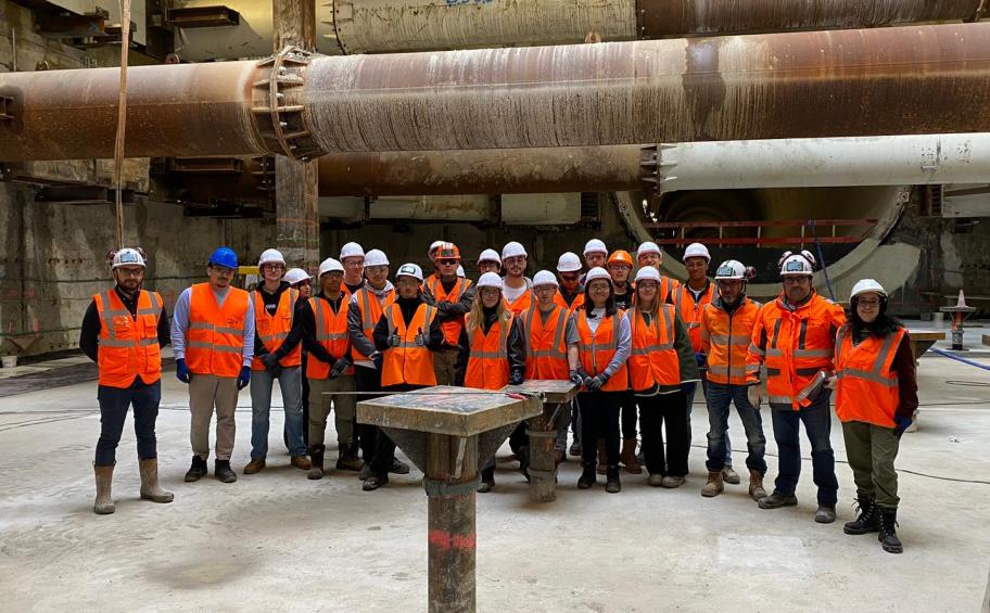 Eiffage Civil Engineering welcomed the 2027 class of ESITC Paris to the construction site of the future Stade de France station.